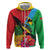 Personalised Barbuda Zip Hoodie Frigate Bird Tropical Style - Wonder Print Shop