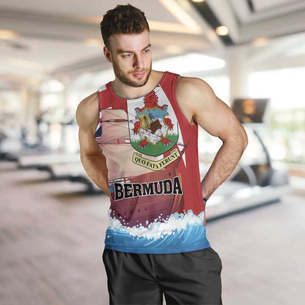 Personalised Bermuda Men Tank Top Quo Fata Ferunt