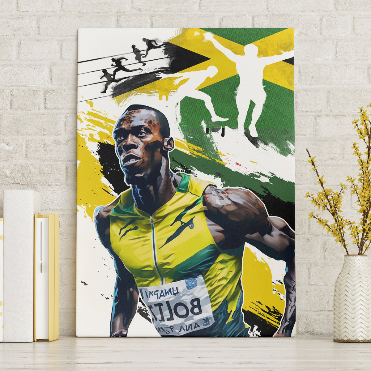 Jamaica Canvas Wall Art Proud to be Lightning Bolt - Wonder Print Shop