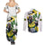 Jamaica Couples Matching Summer Maxi Dress and Long Sleeve Button Shirt Proud to be Lightning Bolt - Wonder Print Shop