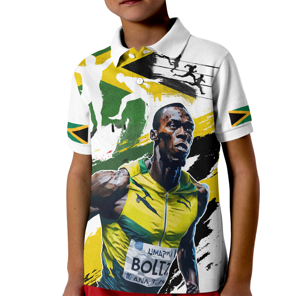 Jamaica Kid Polo Shirt Proud to be Lightning Bolt