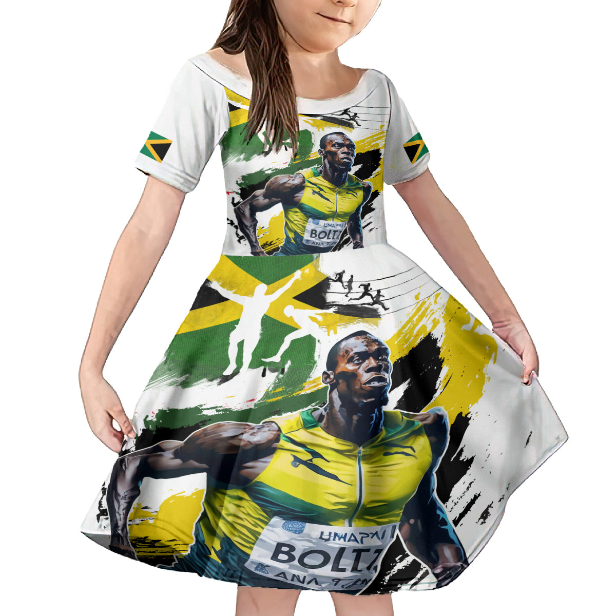 Jamaica Kid Short Sleeve Dress Proud to be Lightning Bolt