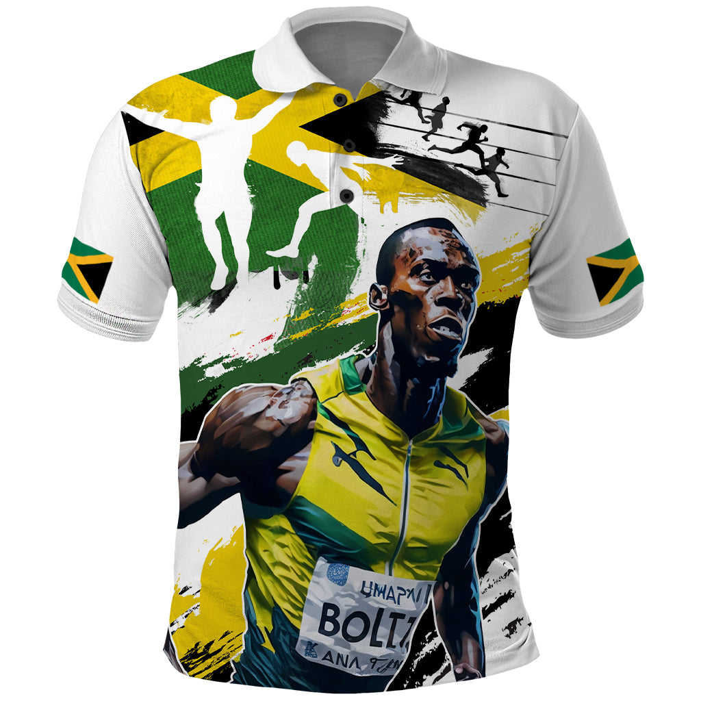 Jamaica Polo Shirt Proud to be Lightning Bolt