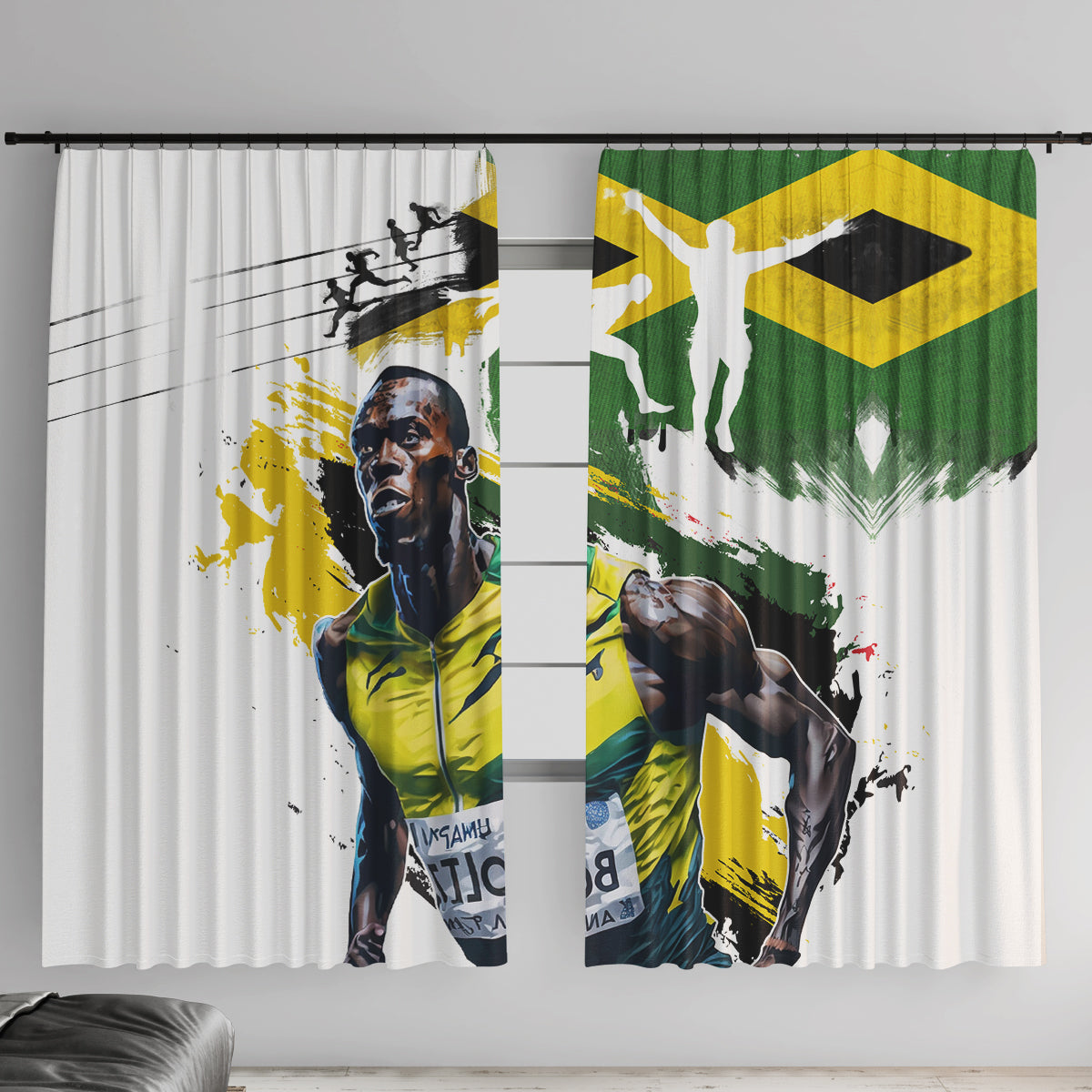 Jamaica Window Curtain Proud to be Lightning Bolt