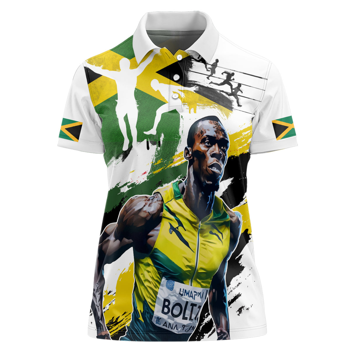 Jamaica Women Polo Shirt Proud to be Lightning Bolt