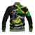 Jamaica Lightning Bolt Baseball Jacket Proud of Jumieka Splash Style Black Color - Wonder Print Shop