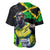 Jamaica Lightning Bolt Baseball Jersey Proud of Jumieka Splash Style Black Color - Wonder Print Shop