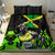 Jamaica Lightning Bolt Bedding Set Proud of Jumieka Splash Style Black Color - Wonder Print Shop