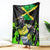 Jamaica Lightning Bolt Blanket Proud of Jumieka Splash Style Black Color