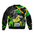 Jamaica Lightning Bolt Bomber Jacket Proud of Jumieka Splash Style Black Color - Wonder Print Shop