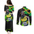 Jamaica Lightning Bolt Couples Matching Puletasi and Long Sleeve Button Shirt Proud of Jumieka Splash Style Black Color - Wonder Print Shop