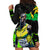 Jamaica Lightning Bolt Hoodie Dress Proud of Jumieka Splash Style Black Color - Wonder Print Shop