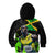 Jamaica Lightning Bolt Kid Hoodie Proud of Jumieka Splash Style Black Color - Wonder Print Shop