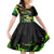 Jamaica Lightning Bolt Kid Short Sleeve Dress Proud of Jumieka Splash Style Black Color - Wonder Print Shop