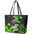 Jamaica Lightning Bolt Leather Tote Bag Proud of Jumieka Splash Style Black Color - Wonder Print Shop