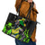 Jamaica Lightning Bolt Leather Tote Bag Proud of Jumieka Splash Style Black Color - Wonder Print Shop