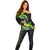 Jamaica Lightning Bolt Off Shoulder Sweater Proud of Jumieka Splash Style Black Color