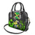 Jamaica Lightning Bolt Shoulder Handbag Proud of Jumieka Splash Style Black Color