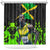 Jamaica Lightning Bolt Shower Curtain Proud of Jumieka Splash Style Black Color