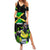 Jamaica Lightning Bolt Summer Maxi Dress Proud of Jumieka Splash Style Black Color