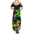 Jamaica Lightning Bolt Summer Maxi Dress Proud of Jumieka Splash Style Black Color