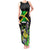 Jamaica Lightning Bolt Tank Maxi Dress Proud of Jumieka Splash Style Black Color