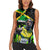 Jamaica Lightning Bolt Women Sleeveless Polo Shirt Proud of Jumieka Splash Style Black Color