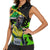 Jamaica Lightning Bolt Women Sleeveless Polo Shirt Proud of Jumieka Splash Style Black Color