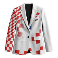 Custom Croatia National Football Blazer Dynamic Red Heritage Checkerboard Pattern