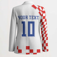 Custom Croatia National Football Blazer Dynamic Red Heritage Checkerboard Pattern