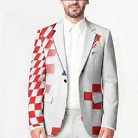 Custom Croatia National Football Blazer Dynamic Red Heritage Checkerboard Pattern