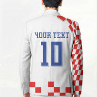 Custom Croatia National Football Blazer Dynamic Red Heritage Checkerboard Pattern