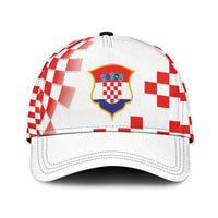 Croatia National Football Classic Cap Dynamic Red Checkerboard Pattern With Heritage National Crest