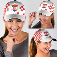 Croatia National Football Classic Cap Dynamic Red Checkerboard Pattern With Heritage National Crest