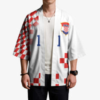 Custom Croatia National Football Kimono Dynamic Red Heritage Checkerboard Pattern