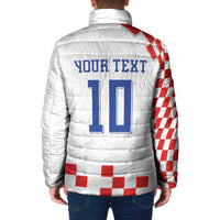Custom Croatia National Football Padded Jacket Dynamic Red Heritage Checkerboard Pattern