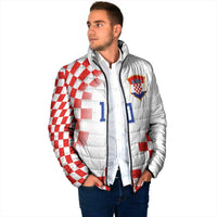 Custom Croatia National Football Padded Jacket Dynamic Red Heritage Checkerboard Pattern