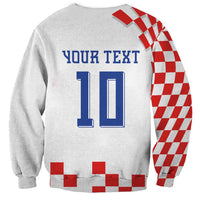 Custom Croatia National Football Sweatshirt Dynamic Red Heritage Checkerboard Pattern