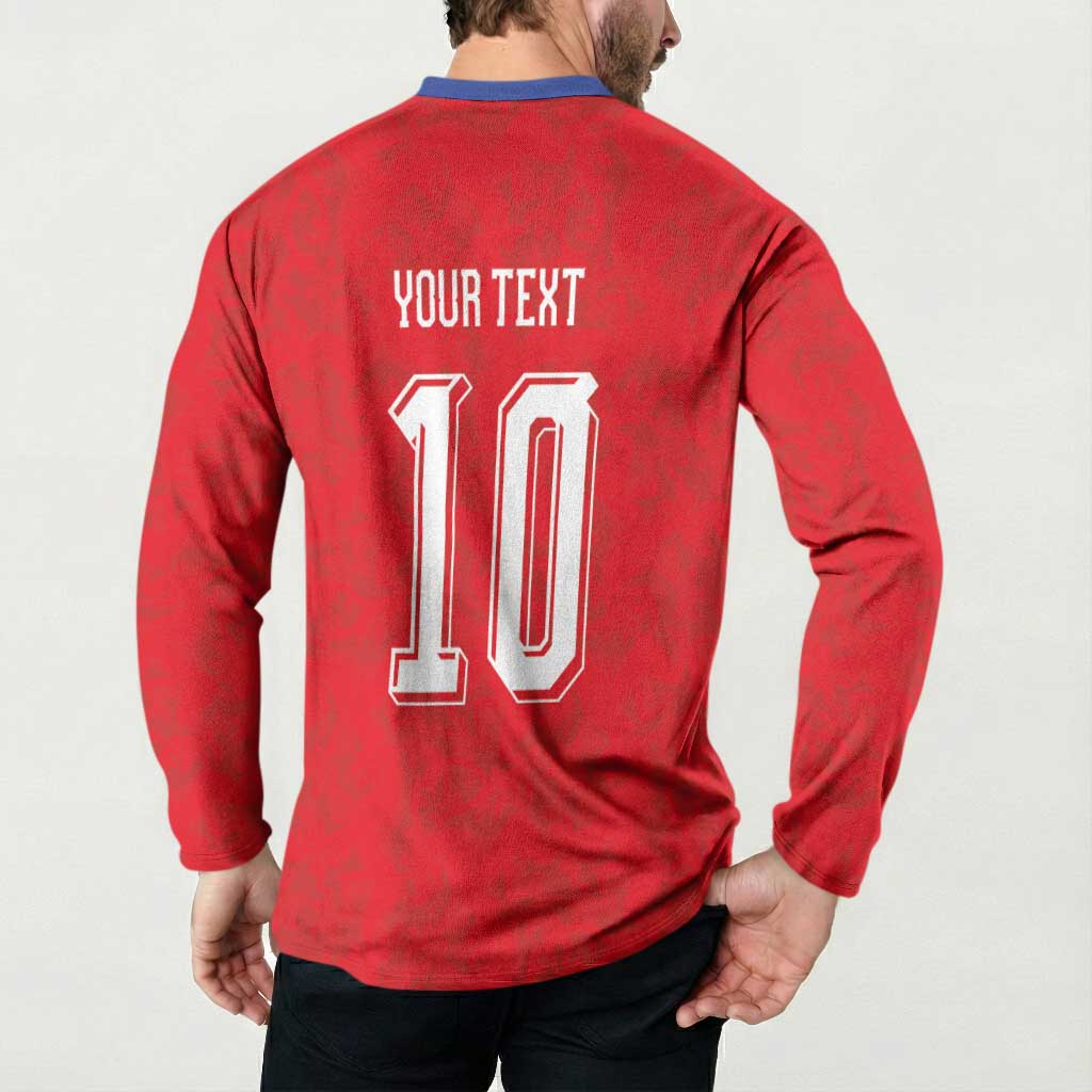 Custom Czech Football Button Sweatshirt Glory 2026 Sporty Style