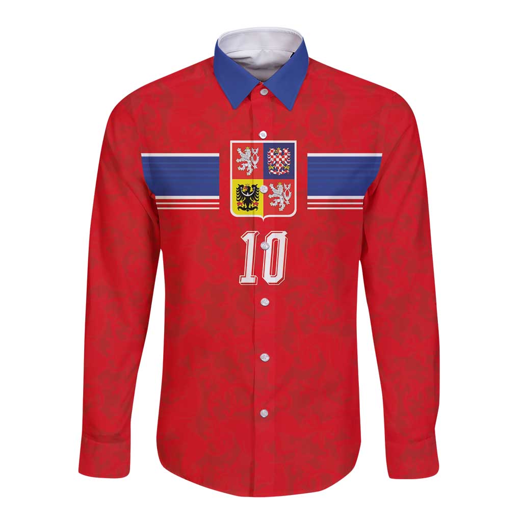 Custom Czech Football Long Sleeve Button Shirt Glory 2026 Sporty Style