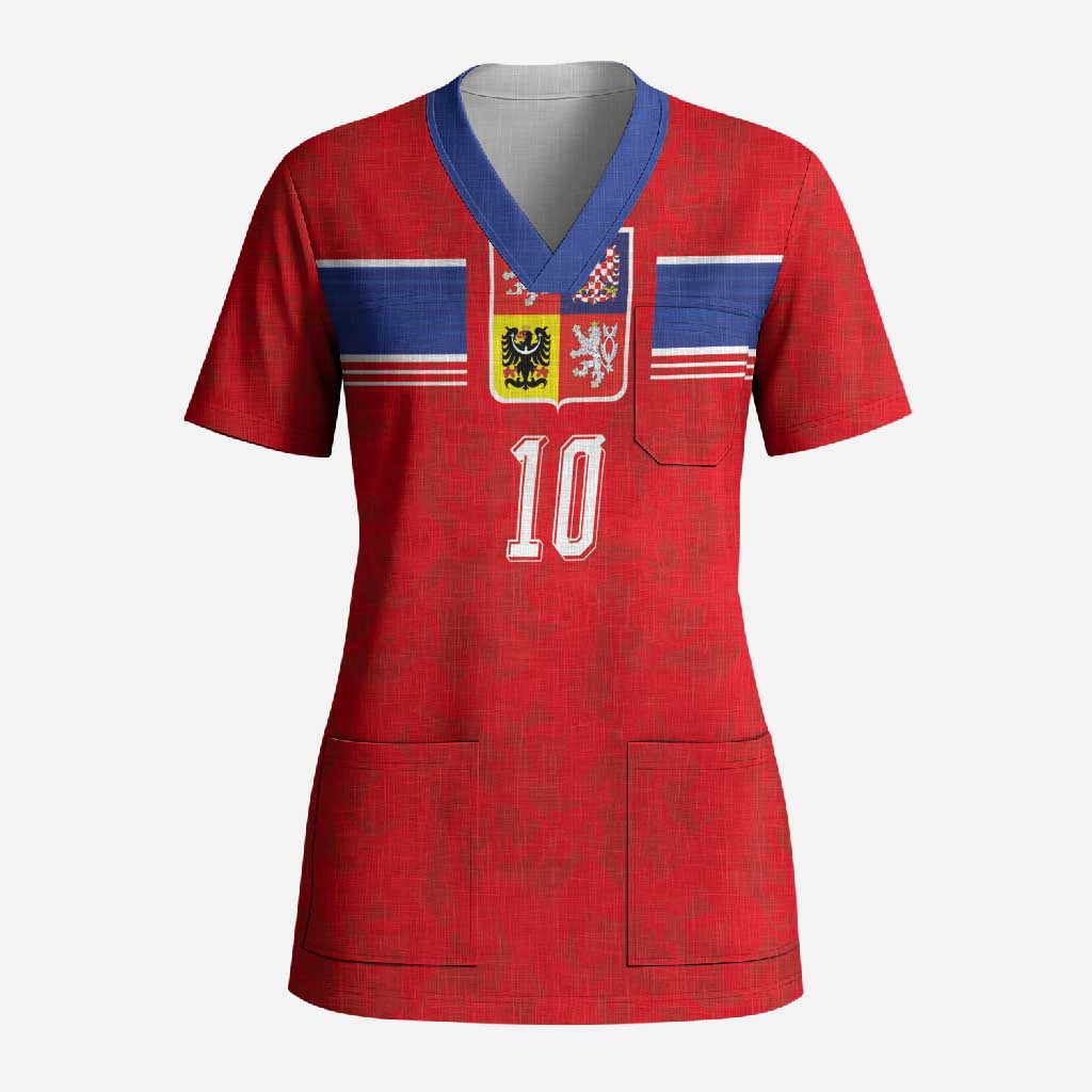 Custom Czech Football Scrub Top Glory 2026 Sporty Style