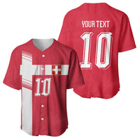 Custom Switzerland National Football Baseball Jersey Abstract Topographic Wave Pattern