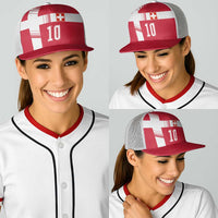 Custom Switzerland National Football Baseball Net Cap Abstract Topographic Wave Pattern