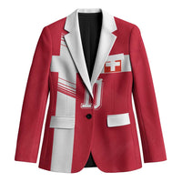 Custom Switzerland National Football Blazer Abstract Topographic Wave Pattern