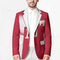 Custom Switzerland National Football Blazer Abstract Topographic Wave Pattern