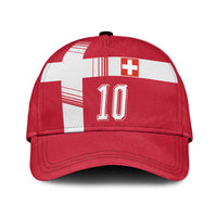 Custom Switzerland National Football Classic Cap Abstract Topographic Wave Pattern