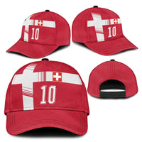 Custom Switzerland National Football Classic Cap Abstract Topographic Wave Pattern