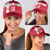 Custom Switzerland National Football Classic Cap Abstract Topographic Wave Pattern