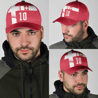 Custom Switzerland National Football Classic Cap Abstract Topographic Wave Pattern
