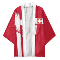 Custom Switzerland National Football Kimono Abstract Topographic Wave Pattern